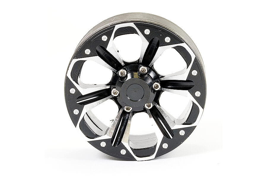 Fastrax Aluminum Beadlock Kylo 1.9" Wheels - Black (2Pc) FAST0137BK