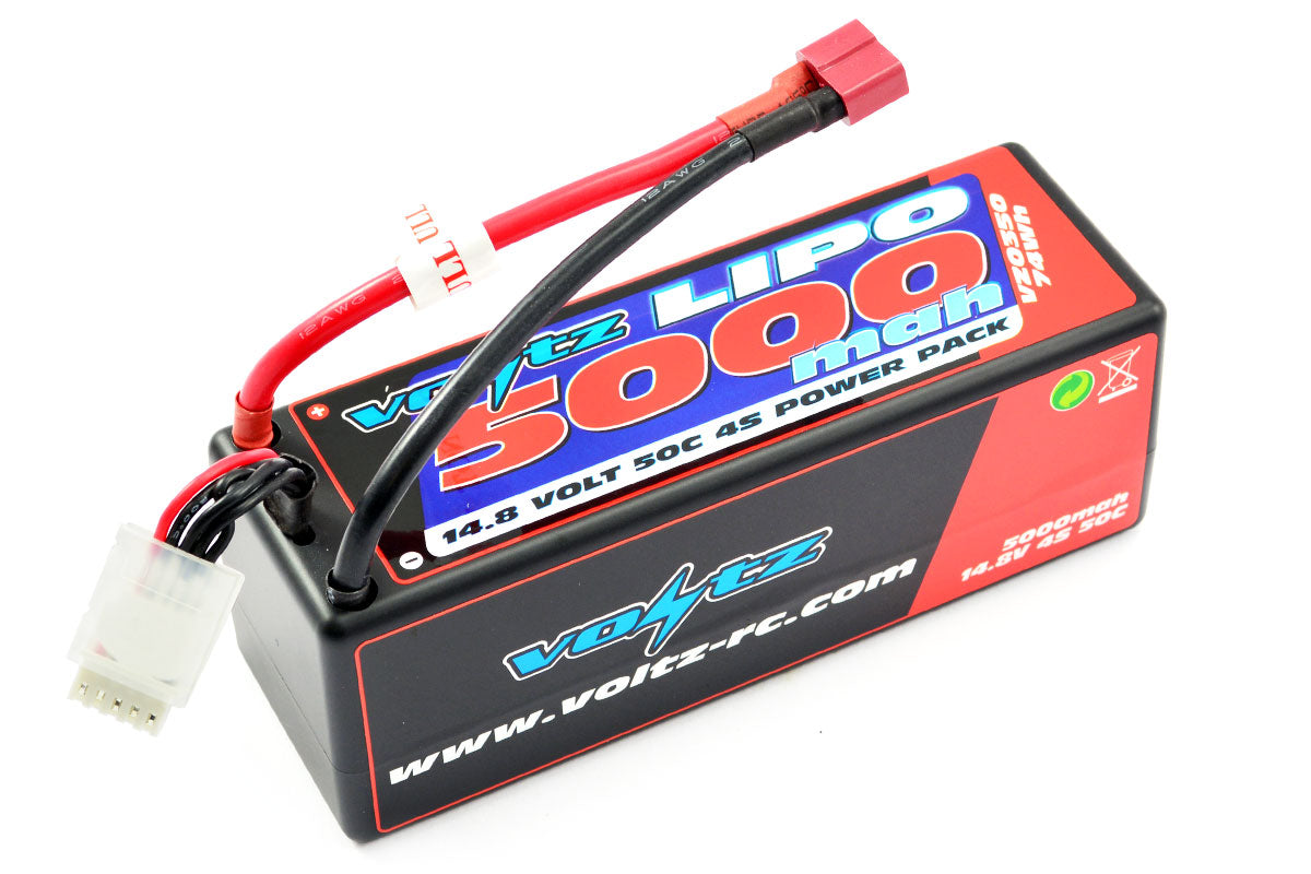 Voltz 5000Mah 4S 14.8V 50C Hardcase Lipo Battery Stick Pack VZ0350
