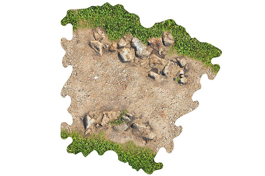 CRAWLER PARK 3 X ROCK BEND FOR 1/24 RC CRAWLER PARK CIRCUIT