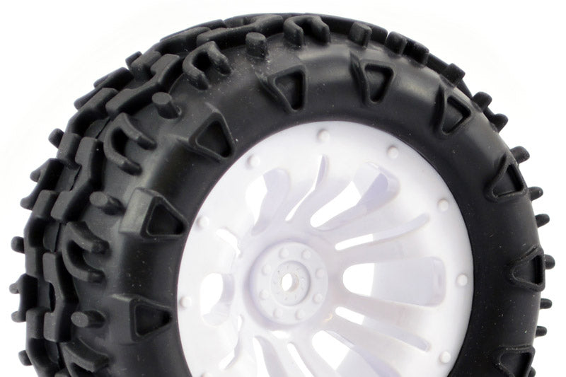 Fastrax 1/10 Klaxon Truck Tyre Mounted On 12-Spoke (12Mm Hex)