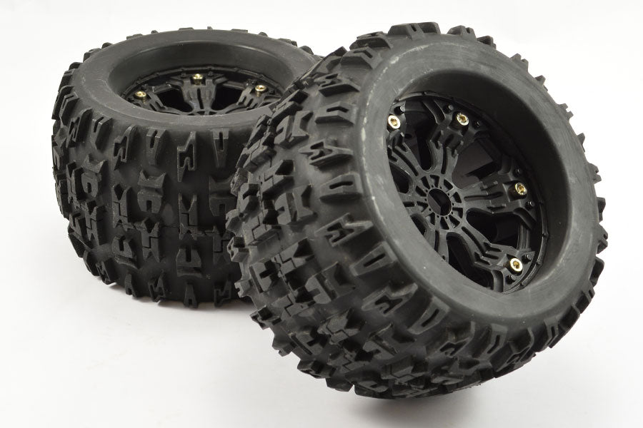 FASTRAX 1/8 MT JIGSAW MOUNTED 6-SPOKE BLACK 1/2"OFFSET(PR)