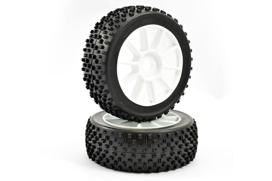 Fastrax 1/8 Premounted Buggy Tyres 'maths /10 Spoke"