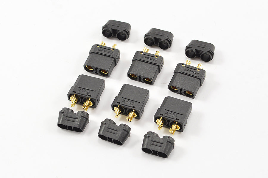 Centro Xt-90 Black Female Connectors (6Pc)