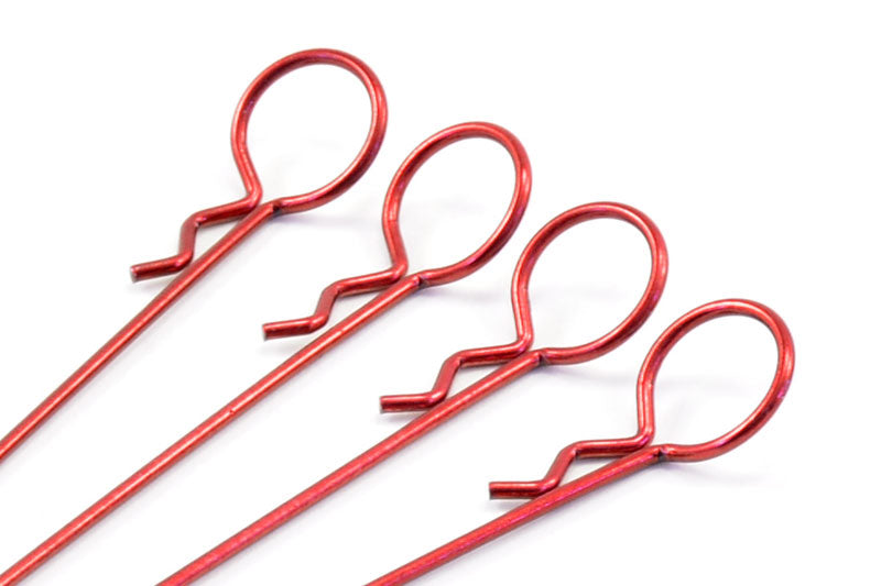 Fastrax Small Metallic Red Long Body Pin 1/10Th (4) FAST208MR