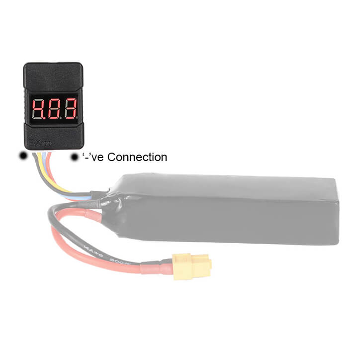 Etronix 1-8S Lipo Battery Cased Voltage Meter W/Alarm ET0239A