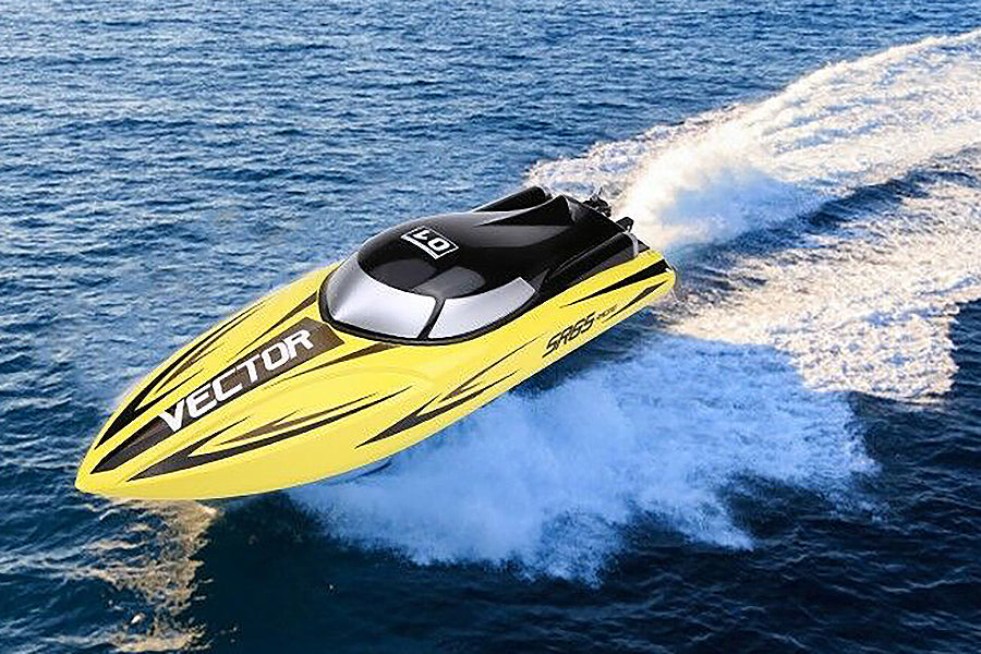 VOLANTEX RACENT VECTOR SR65CM B/LESS BOAT COMBO RTR YELL (EUROPEAN PLUG)