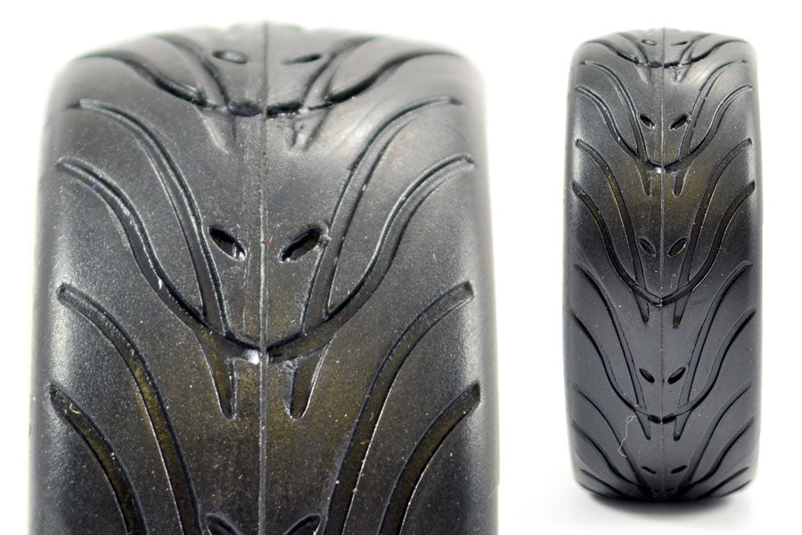 Fastrax 1/10 Street/Tread Tyre Classic Black/Chrome Wheel FAST0098BC