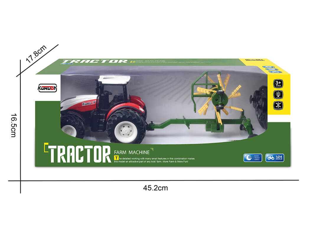Korody RC 1:24 Tractor With Rotary Rake K-6637K
