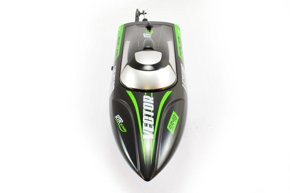 Volantex Racent Vector Sr48 B/Less Boat Ready to Run Combo Black (UK Plug)