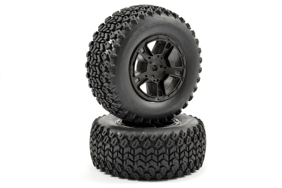 Fastrax 1:10 Sc Zigzag Mounted 5-Spoke Black (Slash Rr/Blitz) FAST1111B