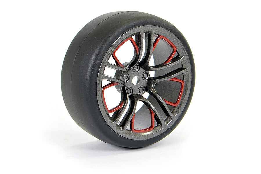 Fastrax 1/10 (4) Drift D1 Tyre W/3Mm 10-Spoke Wheel- Graphite FAST1352G-D13