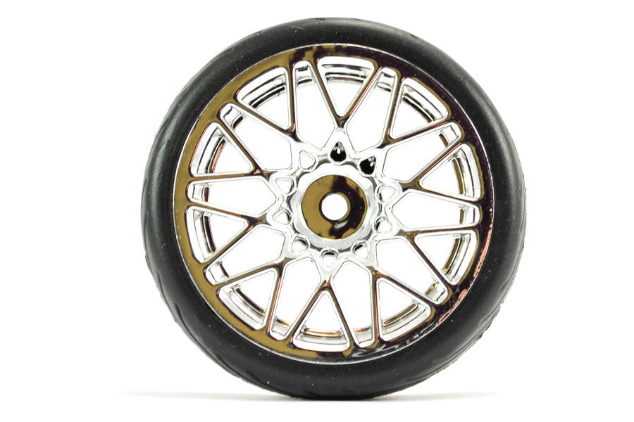 Fastrax 1/10 Street/Tread Tyre Star Spoke Chrome Wheel