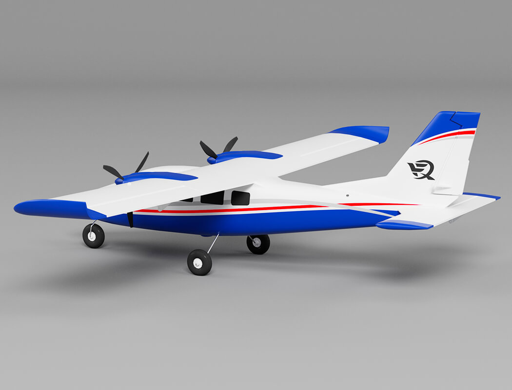 X-Fly Xfly P68 Twin 850Mm Wingspan Without Tx/Rx/Battery - Blue XF114P-B