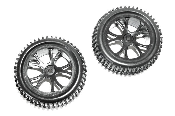 FTX Vantage Front Buggy Tyre Mounted On Wheels (Pr) - Black FTX6300B