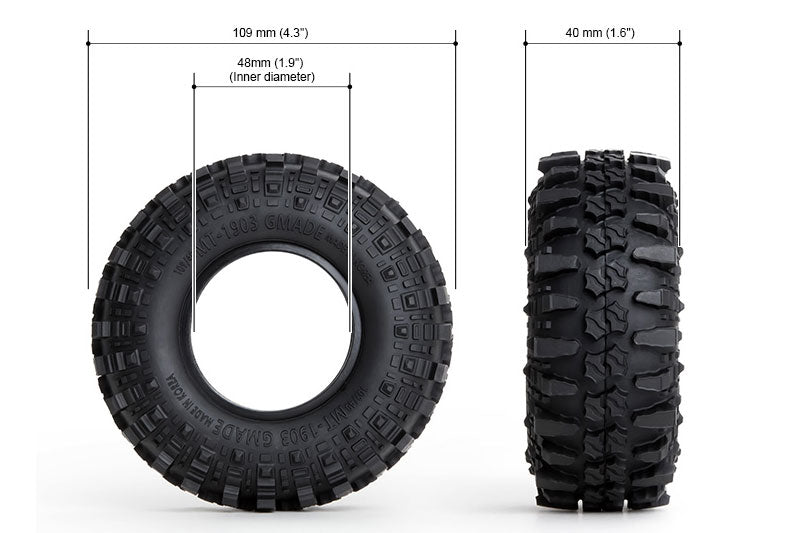 Gmade 1.9 Mt 1903 Off-Road Tyres (2) GM70284
