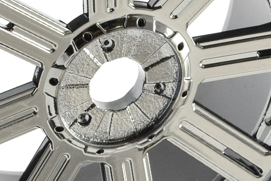 FASTRAX 1/8 CUBOID MOUNTED ON 8-SPOKE BLACK CHROME (PR)