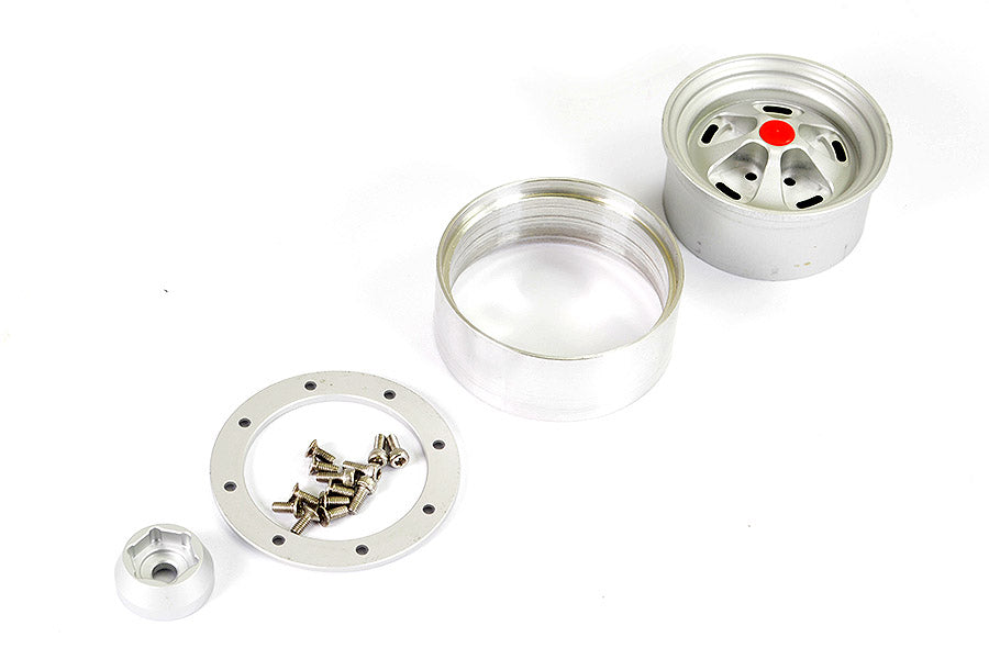 Fastrax Aluminum Beadlock Star 1.9" Wheels - Silver (4Pc) FAST0140S