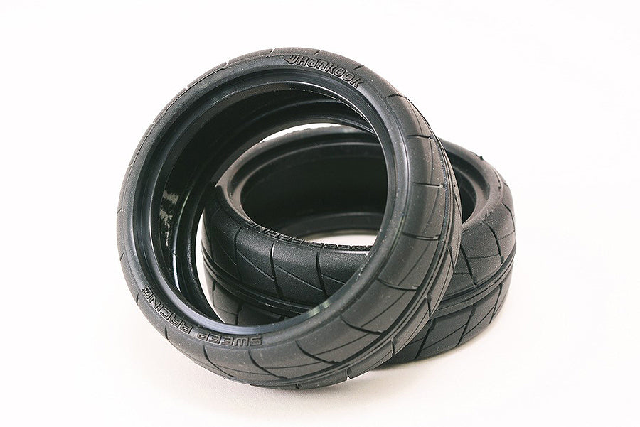 Sweep Hankook Tread 32Deg 24Mm Glued Tc Tyres 12Spoke Carpet SSF-32CWPG