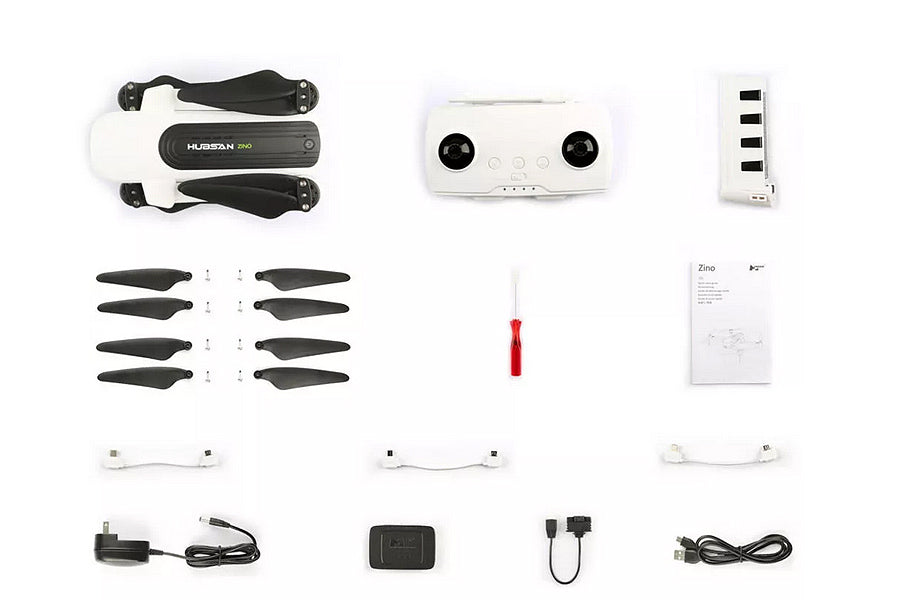 Hubsan Zino Folding Drone 4K W/Extra Battery, Charger, Propellers And Carry Bag H117S-PRO