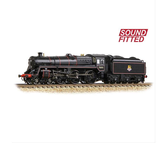 Graham Farish BR Standard 5MT with BR1B Tender 73100 BR Lined Black (Early Emblem) 372-727BSF