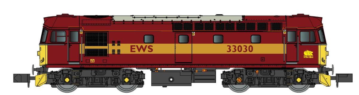 GM Collection Class 33 030 EWS Red/Gold GM2210603