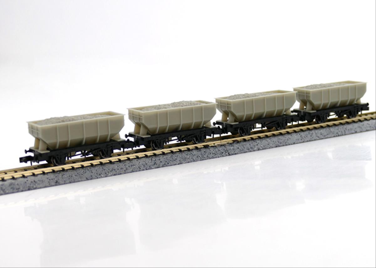 GM Collection 21t Hopper Plain Grey Wagon Set (4) GM2410201