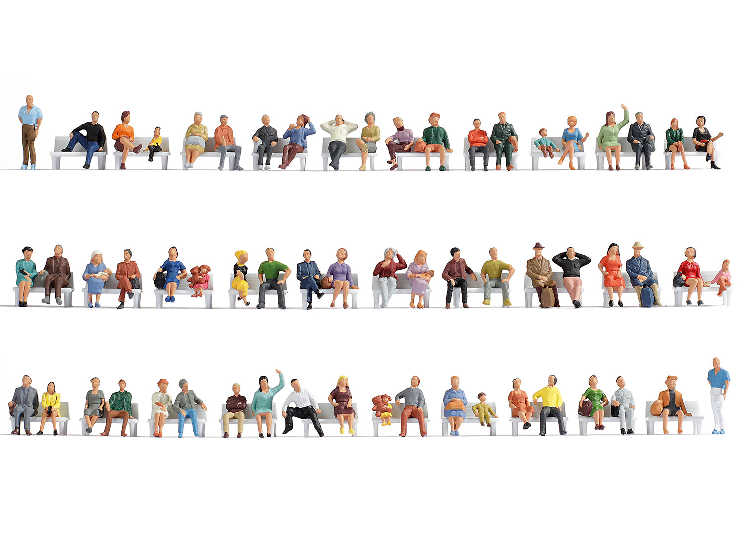 Gaugemaster TT120 Sitting People (60) Mega Economy Figure Set GM3910122