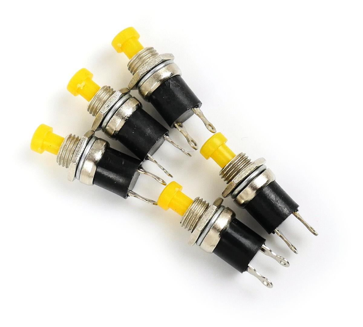 Gaugemaster Electrics Yellow Push to Make Switches (5) GM518