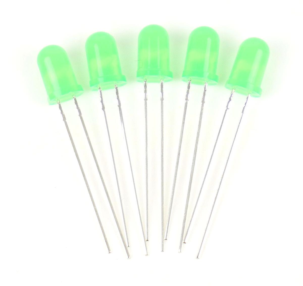 Gaugemaster Electrics Green 5mm 12v LEDs (5) - Use GM76 Resistors GM83