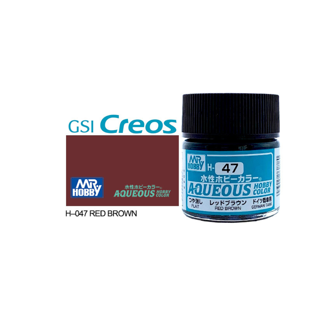 Mr Hobby Aqueous Hobby Color 10ml H-047 Red Brown (G)