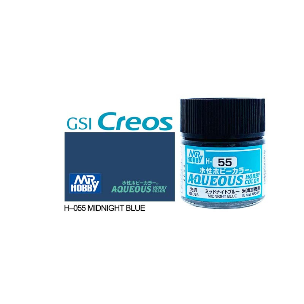 Mr Hobby Aqueous Hobby Color 10ml H-055 Midnight Blue (US)