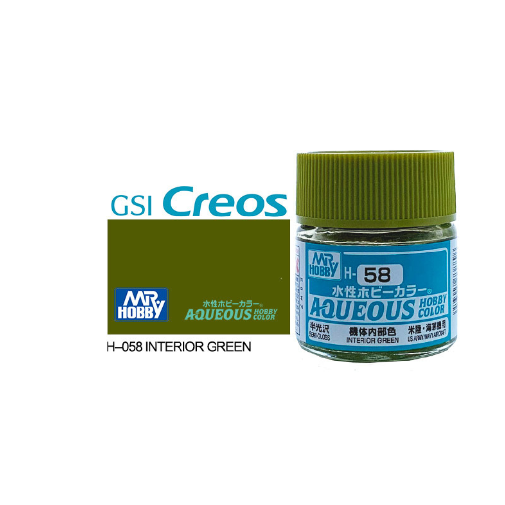 Mr Hobby Aqueous Hobby Color 10ml H-058 Interior Green (US)