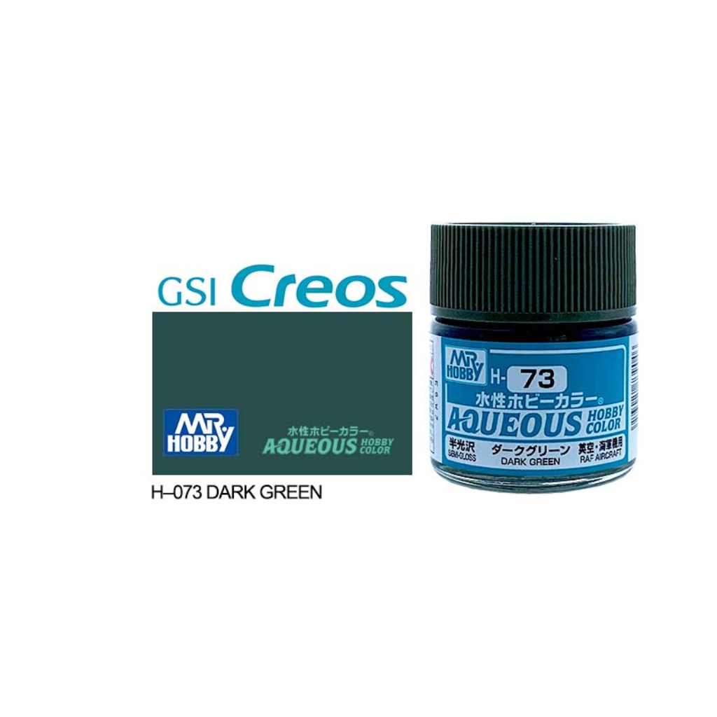 Mr Hobby Aqueous Hobby Color 10ml H-073 Dark Green (UK)