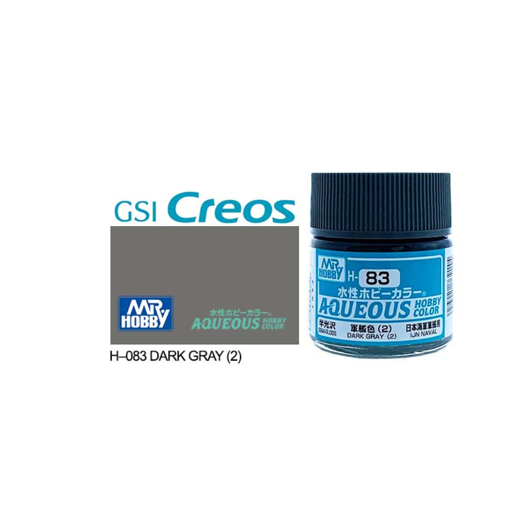 Mr Hobby Aqueous Hobby Color 10ml H-083 Dark Gray [2] (J)