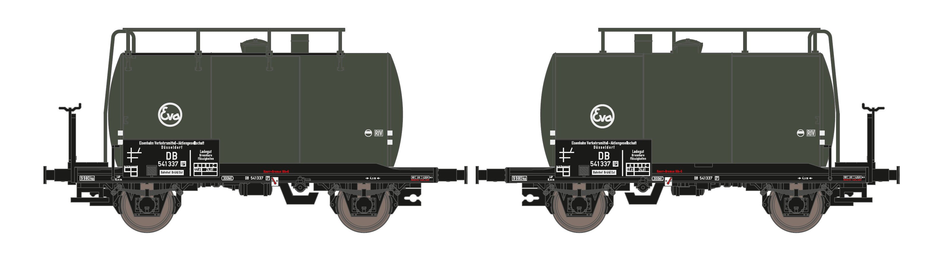 Hobbytrain DB EVA 2 Axle Tank Wagon Set (2) III H24801