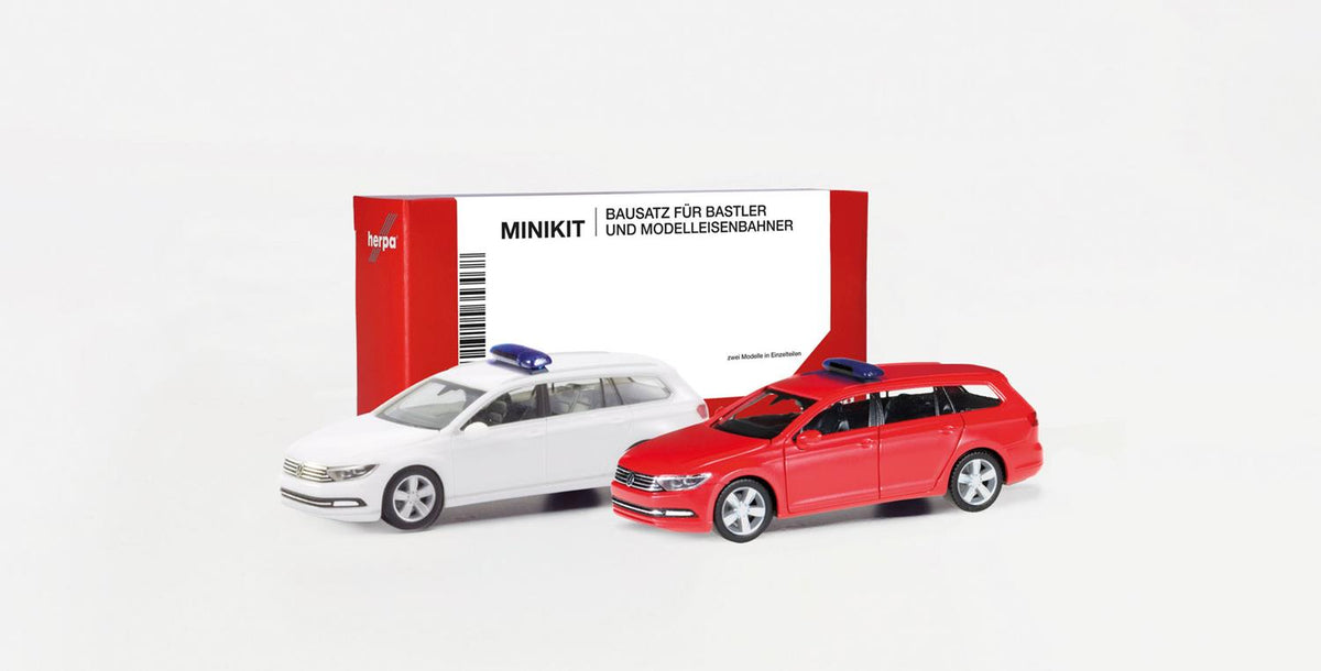 Herpa Minikit VW Passat (2) White &amp; Red HA013772-002