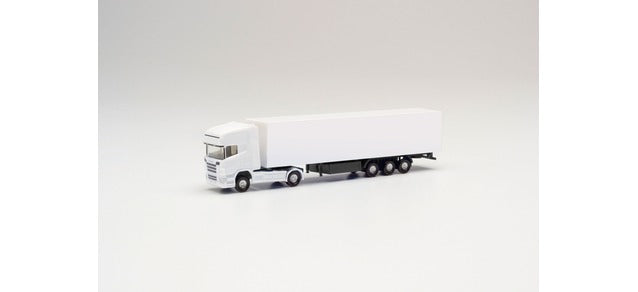 Herpa Minikit Scania R TL Box Semitrailer White HA013802