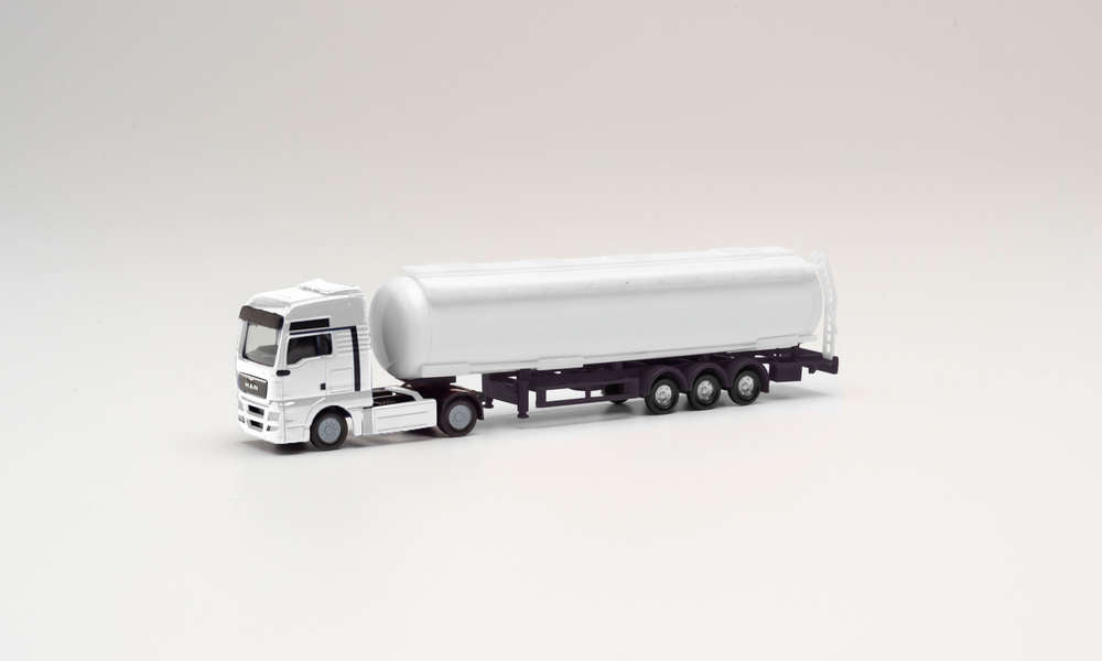 Herpa Minikit MAN TGX XXL Tank Semitrailer White HA013819