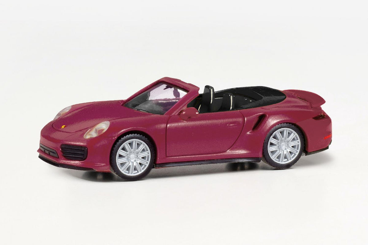 Herpa Porsche 911 Turbo Cabrio Ruby Red Metallic HA038928-002