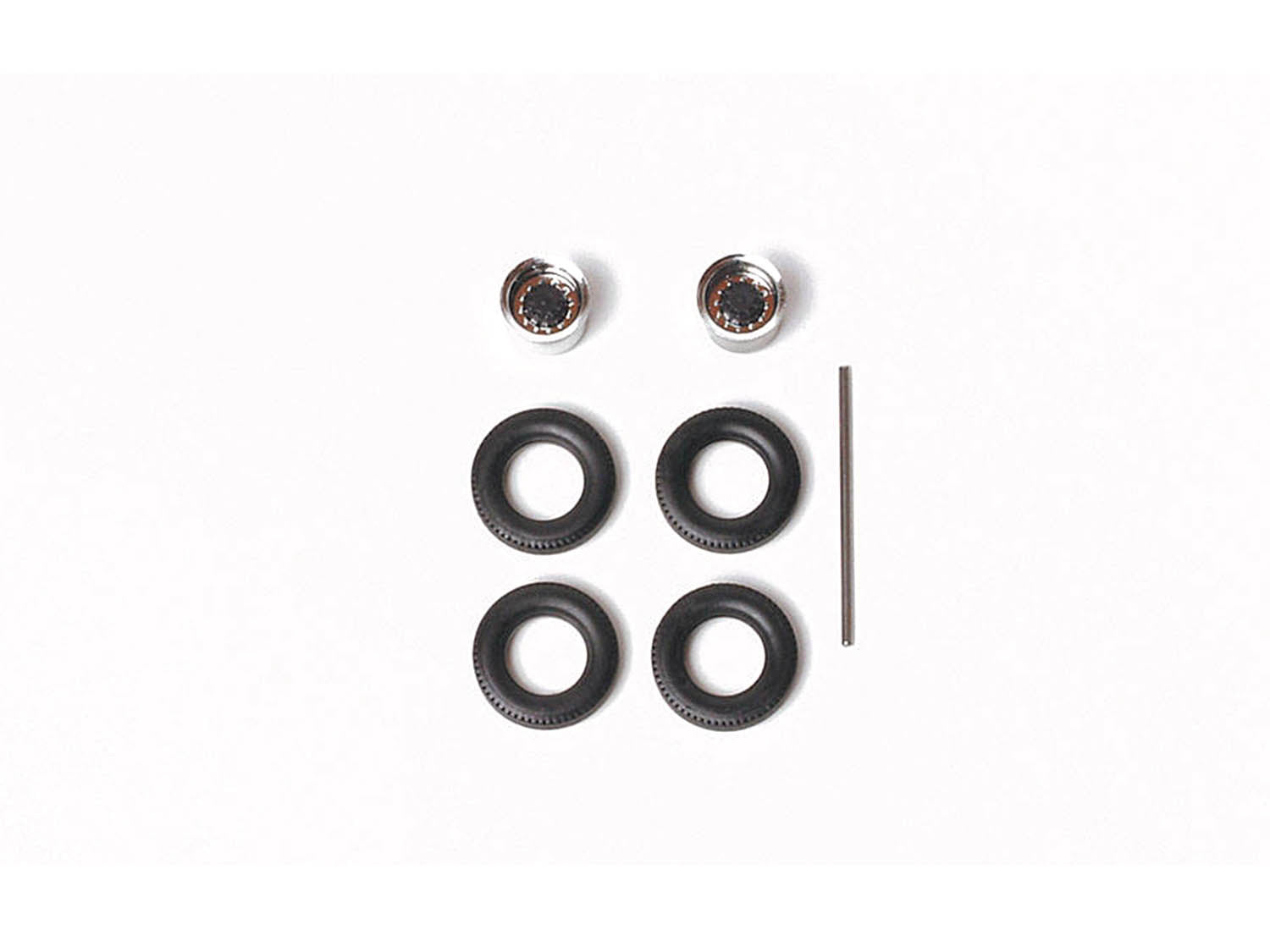 Herpa Twin Tyres Truck Drive Axle Chrome/Black (8) HA052023