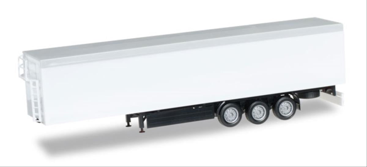 Herpa Moving Floor Trailer 3a White w/Black Chassis HA076111-002