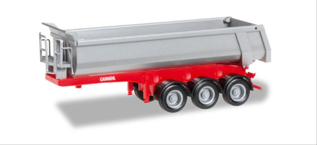 Herpa Carnehl Rough Trough Semitrailer 3a Red HA076241-002