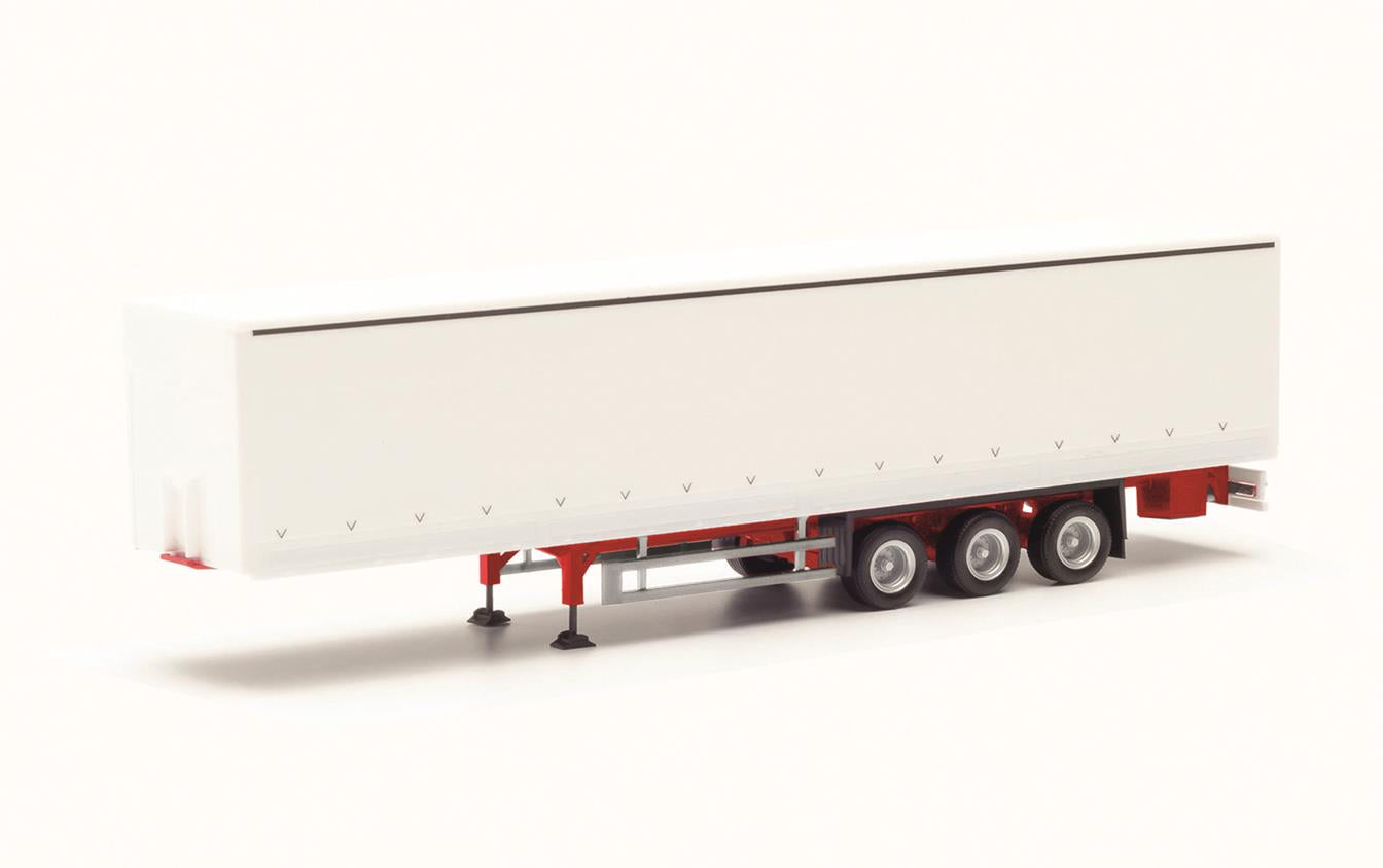 Herpa Three Axle Curtain Canvas Trailer with Side Walls White HA076944-002