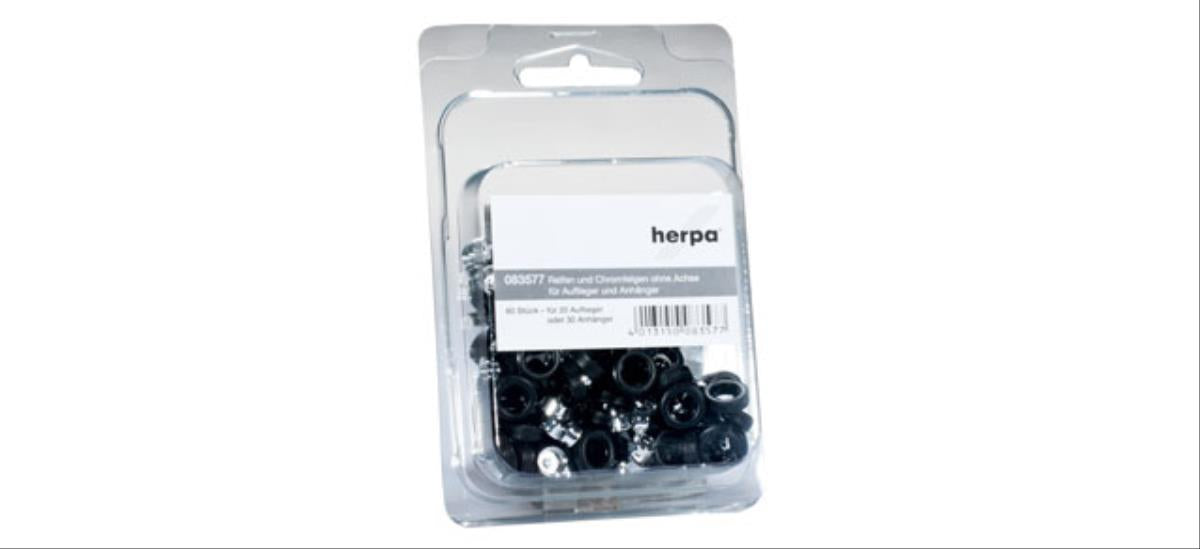 Herpa Chrome Rims w/Tyres for Semitrailers/Trailers (60) HA083577