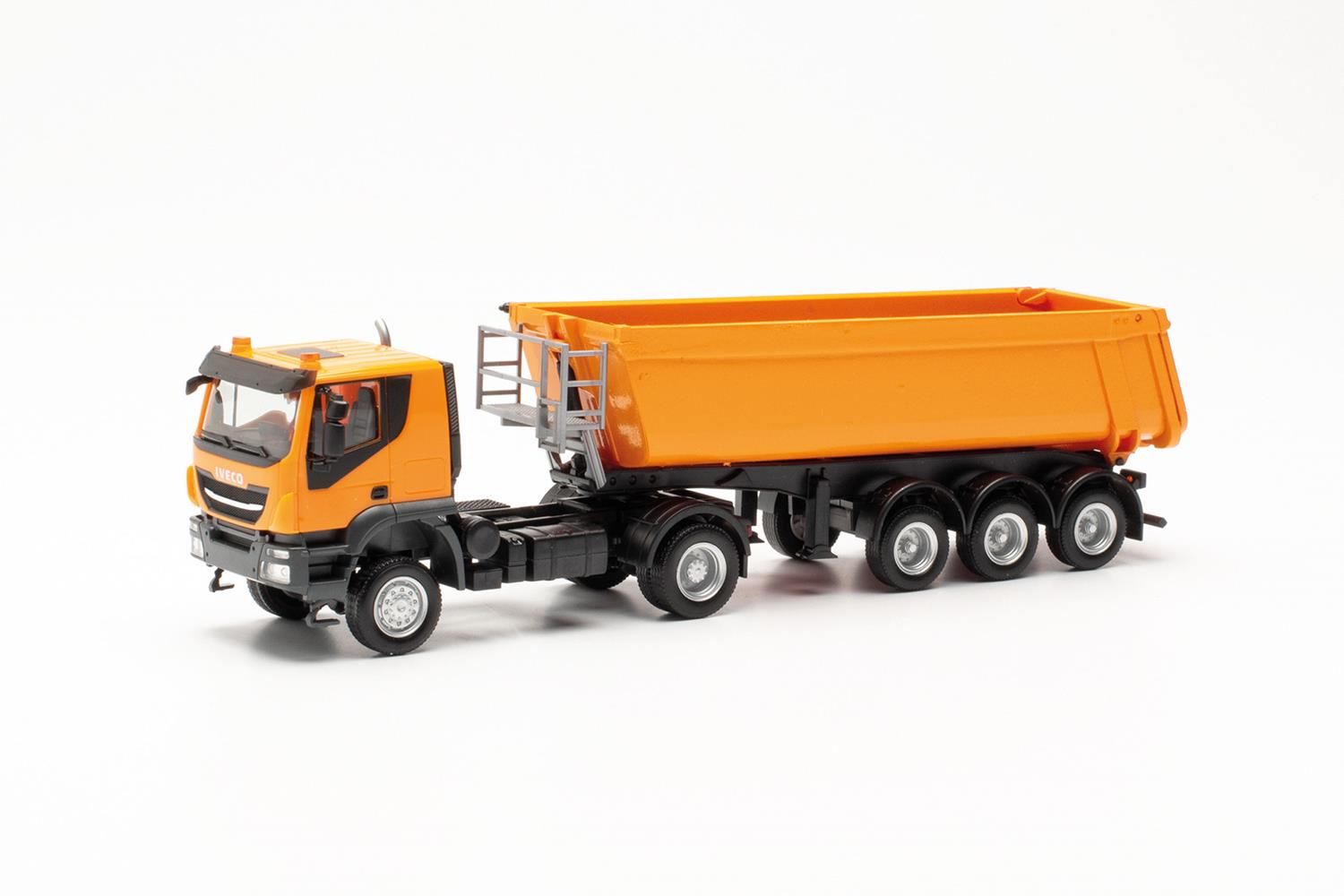 Herpa Iveco Trakker Dump Truck Semitrailer Orange HA315111