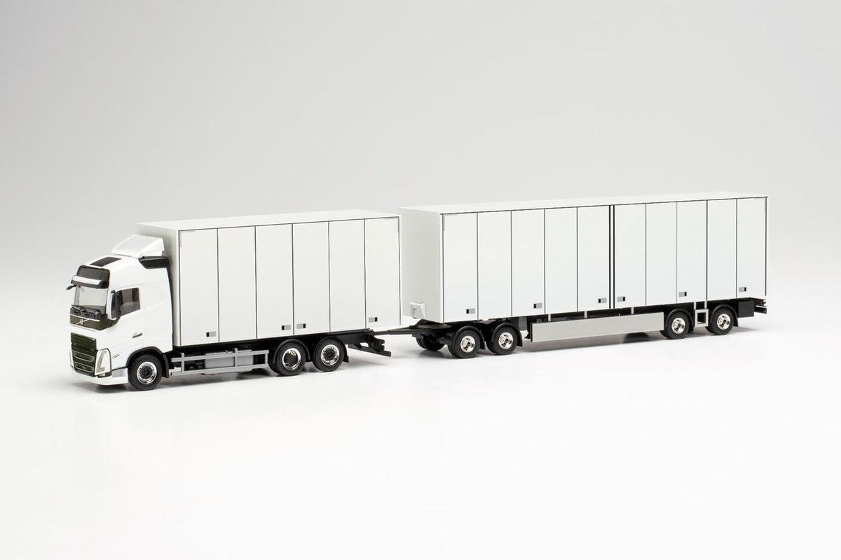 Herpa Volvo FH GI. 2020 Swedish Box Truck Combi White HA315302