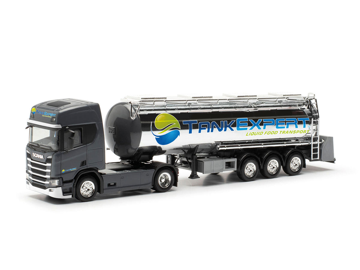 Herpa Scania CR 20 HD Chrome Food Tank Semitrailer Tank Expert HA316514