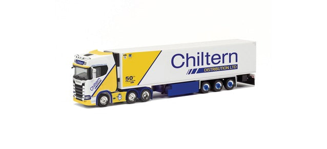 Herpa Scania CS 20 HD 6x2 Refrigerated Box Semitrailer Chiltern HA316712