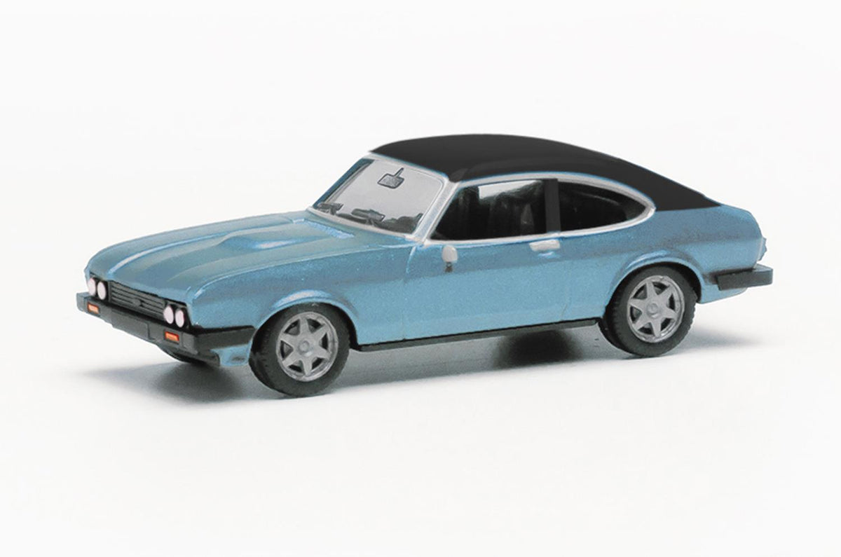 Herpa Ford Capri Mk2 Miami Blue Metallic HA430807-002