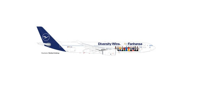 Herpa Wings Airbus A330-300 Lufthansa Fanhansa D-AIKQ Diversity(1:500) HA537216